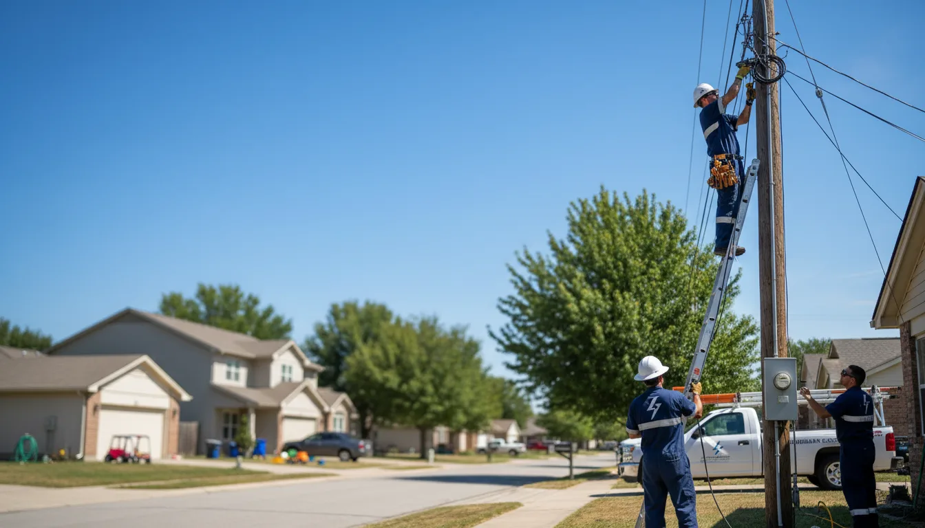 Residential electrician providing installation services in Roff, OK